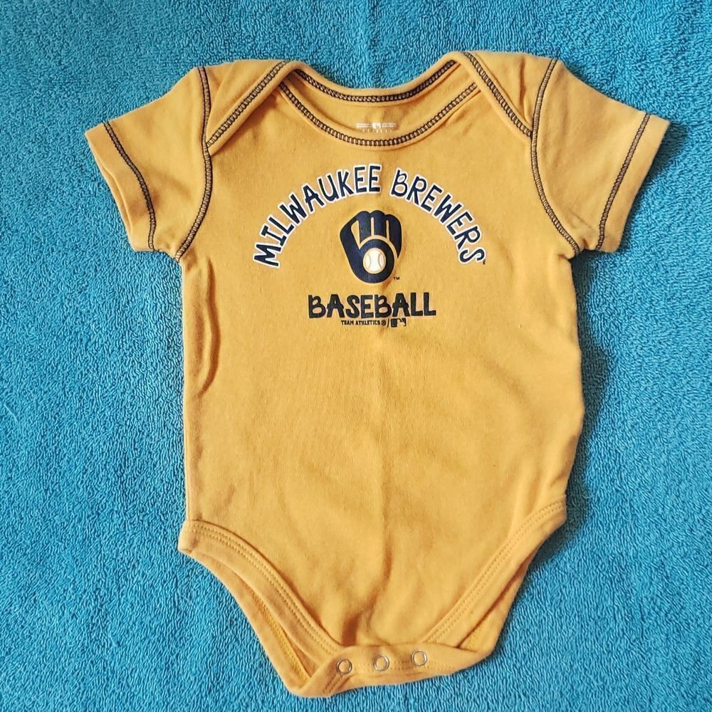 NWOT Milwaukee Brewers MLB Onesie Bodysuit Sz 12M
